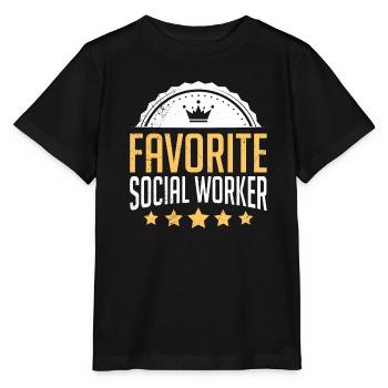 Betreuer Du bist mein liebster Sozialarbeiter - Stanley/Stella Kinder T-Shirt MINI CREATOR  - Schwarz - Vorne - Mikhail (115cm)