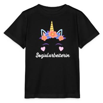 Ich bin einzigartig ich bin Sozialarbeiterin - Stanley/Stella Kinder T-Shirt MINI CREATOR  - Schwarz - Vorne - Mikhail (115cm)