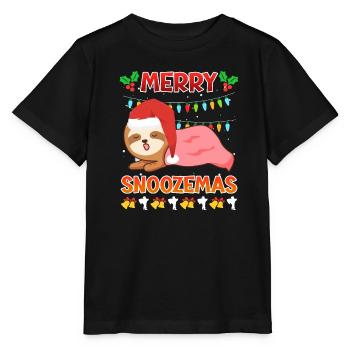 Merry Snoozemas Faultier Faulheit - Stanley/Stella Kinder T-Shirt MINI CREATOR  - Schwarz - Vorne - Mikhail (115cm)