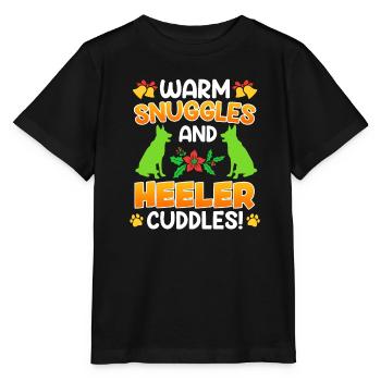 Australian Cattle Dog Warm Snuggles and Heeler - Stanley/Stella MINI CREATOR Kids’ T-Shirt - black - Front - Mikhail (115cm)