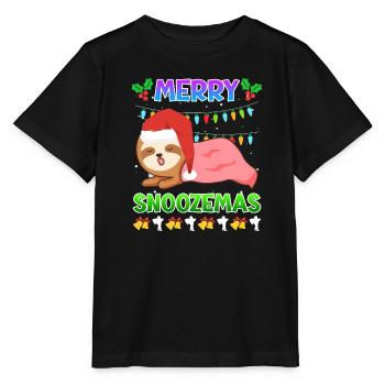 Merry Snoozemas Faultier Faulheit - Stanley/Stella Kinder T-Shirt MINI CREATOR  - Schwarz - Vorne - Mikhail (115cm)