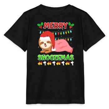 Merry Snoozemas Faultier Faulheit - Stanley/Stella Kinder T-Shirt MINI CREATOR  - Schwarz - Vorne - Mikhail (115cm)