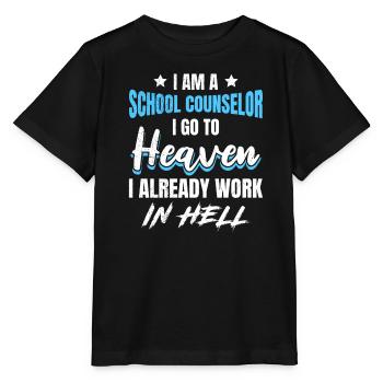 Je travaille en enfer Compagnon d’école - T-shirt bio MINI CREATOR Stanley/Stella Enfant - noir - Devant - Mikhail (115cm)