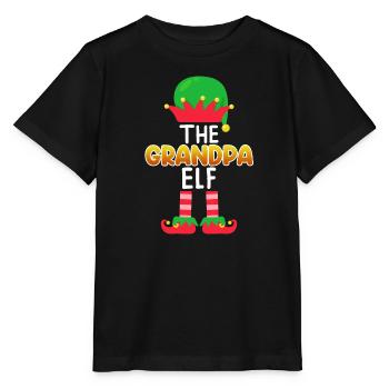 Opa Elfe Grandpa Elf - Stanley/Stella MINI CREATOR Kids’ T-Shirt - black - Front - Mikhail (115cm)