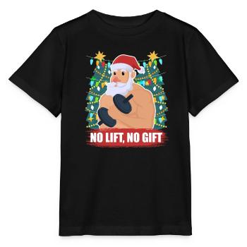 No Lift no Gift Santa Claus Christmas Sportsman - Stanley/Stella MINI CREATOR Kids’ T-Shirt - black - Front - Mikhail (115cm)