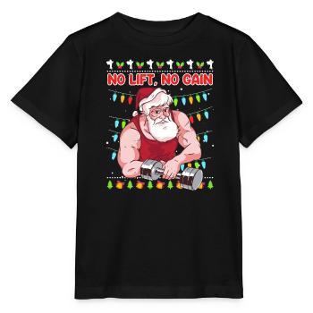 No Lift no Gain Bodybuilder - T-shirt bio MINI CREATOR Stanley/Stella Enfant - noir - Devant - Mikhail (115cm)