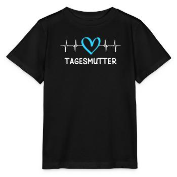 Avec beaucoup d’amour, je suis assistante maternelle - T-shirt bio MINI CREATOR Stanley/Stella Enfant - noir - Devant - Mikhail (115cm)