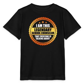Inclusion Je suis le légendaire compagnon d’école - T-shirt bio MINI CREATOR Stanley/Stella Enfant - noir - Devant - Mikhail (115cm)