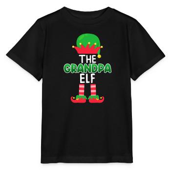 Opa Elfe Grandpa Elf - Stanley/Stella MINI CREATOR Kids’ T-Shirt - black - Front - Mikhail (115cm)