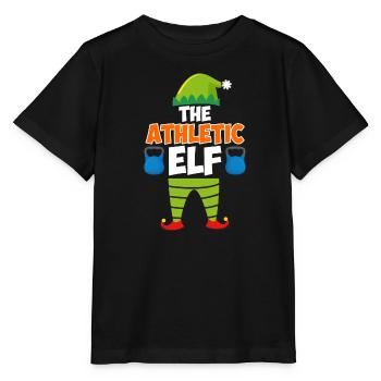 The Athletic Elf Christmas Athletics - Stanley/Stella MINI CREATOR Kids’ T-Shirt - black - Front - Mikhail (115cm)