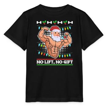 No Lift no Gift St. Nicholas Christmas - T-shirt bio MINI CREATOR Stanley/Stella Enfant - noir - Devant - Mikhail (115cm)