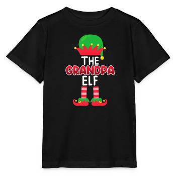 Opa Elfe Grandpa Elf - Stanley/Stella MINI CREATOR Kids’ T-Shirt - black - Front - Mikhail (115cm)