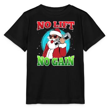 No Lift no Gain Nikolaus No Lift no Gift - Stanley/Stella MINI CREATOR Kids’ T-Shirt - black - Front - Mikhail (115cm)