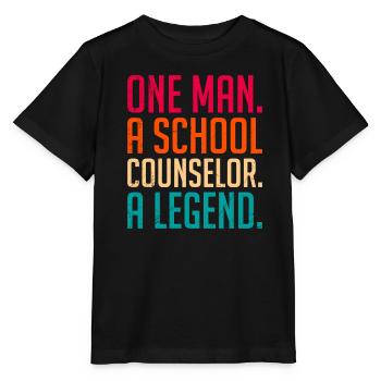 Un homme une légende un camarade d’école - T-shirt bio MINI CREATOR Stanley/Stella Enfant - noir - Devant - Mikhail (115cm)