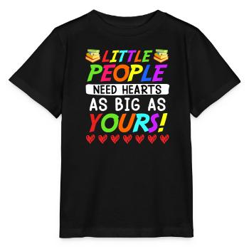 Little people need big heart educator - Stanley/Stella MINI CREATOR Kids’ T-Shirt - black - Front - Mikhail (115cm)