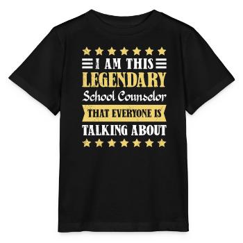Accompagnement scolaire Je suis ce compagnon d’école - T-shirt bio MINI CREATOR Stanley/Stella Enfant - noir - Devant - Mikhail (115cm)