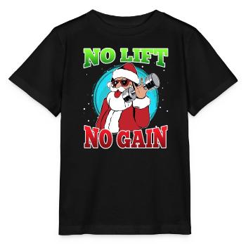 No Lift no Gain Nikolaus No Lift no Gift - Stanley/Stella MINI CREATOR Kids’ T-Shirt - black - Front - Mikhail (115cm)