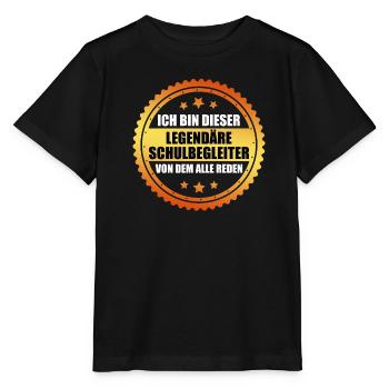 Inclusion Je suis le légendaire compagnon d’école - T-shirt bio MINI CREATOR Stanley/Stella Enfant - noir - Devant - Mikhail (115cm)