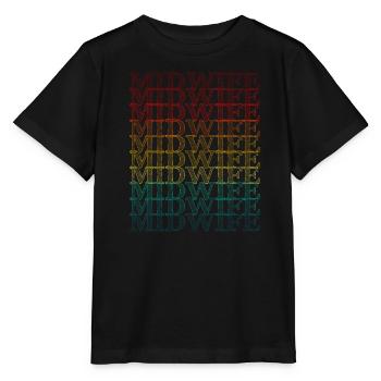 Ich bin eine Hebamme - Stanley/Stella Kinder T-Shirt MINI CREATOR  - Schwarz - Vorne - Mikhail (115cm)