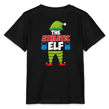 The Athletic Elf Christmas Athletics - Stanley/Stella MINI CREATOR Kids’ T-Shirt - black - Front - Mikhail (115cm)