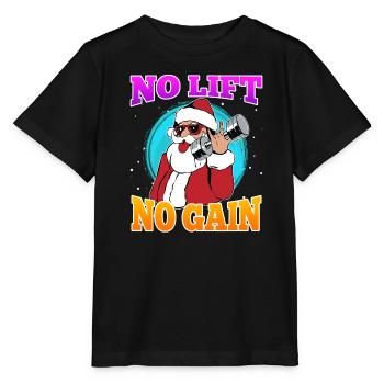 No Lift no Gain Nikolaus No Lift no Gift - Stanley/Stella MINI CREATOR Kids’ T-Shirt - black - Front - Mikhail (115cm)