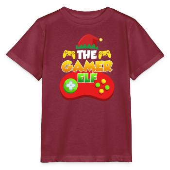 The Gamer Elf Gaming - Stanley/Stella MINI CREATOR Kids’ T-Shirt - burgundy - Front - Kain (125cm)
