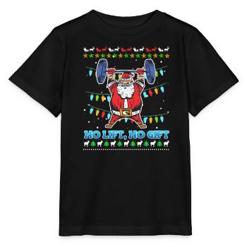 No Lift No Gift Nikolaus Bodybuilder Gym - T-shirt bio MINI CREATOR Stanley/Stella Enfant - noir - Devant - Mikhail (115cm)