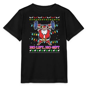 No Lift No Gift Nikolaus Bodybuilder Gym - T-shirt bio MINI CREATOR Stanley/Stella Enfant - noir - Devant - Mikhail (115cm)