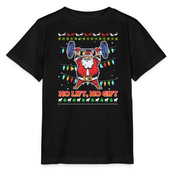 No Lift No Gift Nikolaus Bodybuilder Gym - T-shirt bio MINI CREATOR Stanley/Stella Enfant - noir - Devant - Mikhail (115cm)