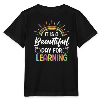 A wonderful day to learn Learning day teachers - Stanley/Stella MINI CREATOR Kids’ T-Shirt - black - Front - Mikhail (115cm)