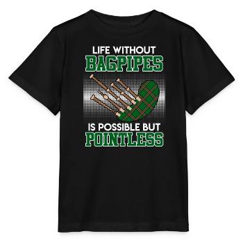 Possible but pointless Life without bagpipes - Stanley/Stella MINI CREATOR Kids’ T-Shirt - black - Front - Mikhail (115cm)