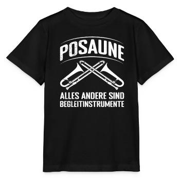 Tout le reste est instruments d’accompagnement trombone - T-shirt bio MINI CREATOR Stanley/Stella Enfant - noir - Devant - Mikhail (115cm)