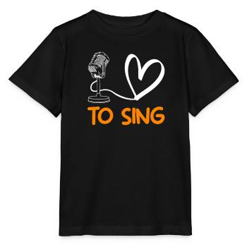 musique que j'aime chanter - T-shirt bio MINI CREATOR Stanley/Stella Enfant - noir - Devant - Mikhail (115cm)