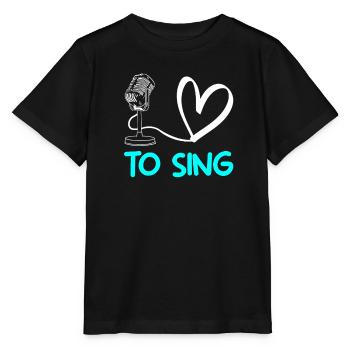 chanteur j'aime chanter - T-shirt bio MINI CREATOR Stanley/Stella Enfant - noir - Devant - Mikhail (115cm)