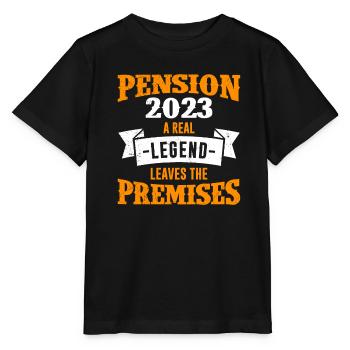 Pension 2023 Retraite des pensionnés - T-shirt bio MINI CREATOR Stanley/Stella Enfant - noir - Devant - Mikhail (115cm)