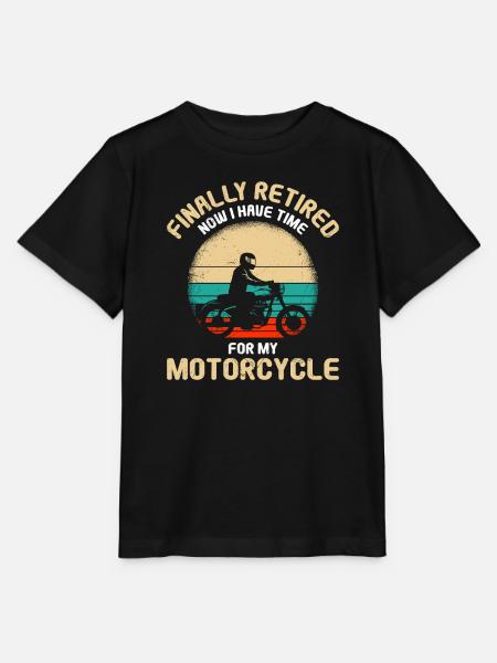 Pensione motociclista motociclista moto - Maglietta per bambini MINI CREATOR di Stanley/Stella - nero