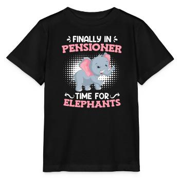 Temps pour les éléphants Pension des visiteurs du zoo - T-shirt bio MINI CREATOR Stanley/Stella Enfant - noir - Devant - Mikhail (115cm)