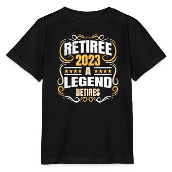 Retraité 2023 Retraite des retraités - T-shirt bio MINI CREATOR Stanley/Stella Enfant - noir - Devant - Mikhail (115cm)