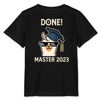 Master 2023 Done! Master's degree - Stanley/Stella MINI CREATOR Kids’ T-Shirt - black - Front - Mikhail (115cm)