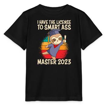 Master 2023 Licence à Clever Shit - T-shirt bio MINI CREATOR Stanley/Stella Enfant - noir - Devant - Mikhail (115cm)