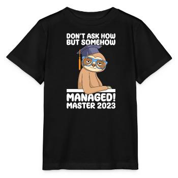 Master 2023 completed Master's degree - Stanley/Stella MINI CREATOR Kids’ T-Shirt - black - Front - Mikhail (115cm)