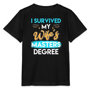 Survécu Ma femme a une maîtrise - T-shirt bio MINI CREATOR Stanley/Stella Enfant - noir - Devant - Mikhail (115cm)