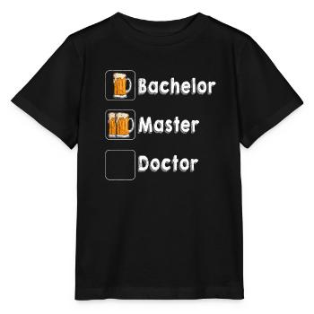 Checklist Bachelor Master Doctor Doctorate - Stanley/Stella MINI CREATOR Kids’ T-Shirt - black - Front - Mikhail (115cm)