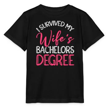 Überlebt Meine Frau hat einen Bachelor Abschluss - Stanley/Stella Kinder T-Shirt MINI CREATOR  - Schwarz - Vorne - Mikhail (115cm)