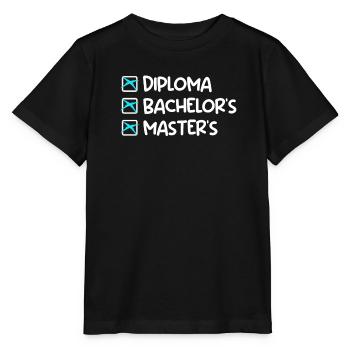 Certificat de fin d’études Bachelor Master - T-shirt bio MINI CREATOR Stanley/Stella Enfant - noir - Devant - Mikhail (115cm)