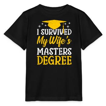 Überlebt Meine Frau hat einen Master Abschluss - Stanley/Stella Kinder T-Shirt MINI CREATOR  - Schwarz - Vorne - Mikhail (115cm)