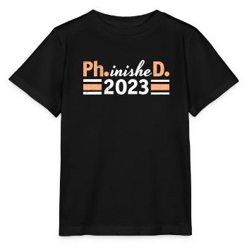 Phinished Degree 2023 Docteur Doctorat - T-shirt bio MINI CREATOR Stanley/Stella Enfant - noir - Devant - Mikhail (115cm)