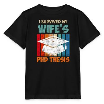 My wife's doctoral thesis survives doctorate - Stanley/Stella MINI CREATOR Kids’ T-Shirt - black - Front - Mikhail (115cm)
