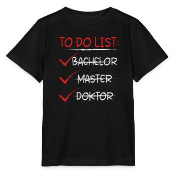 Enfin terminé, je suis Docteur Ph.D Titre de doctorat - T-shirt bio MINI CREATOR Stanley/Stella Enfant - noir - Devant - Mikhail (115cm)