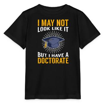 Docteur je n'en ai pas l'air Ph.D titre de doctorat - T-shirt bio MINI CREATOR Stanley/Stella Enfant - noir - Devant - Mikhail (115cm)